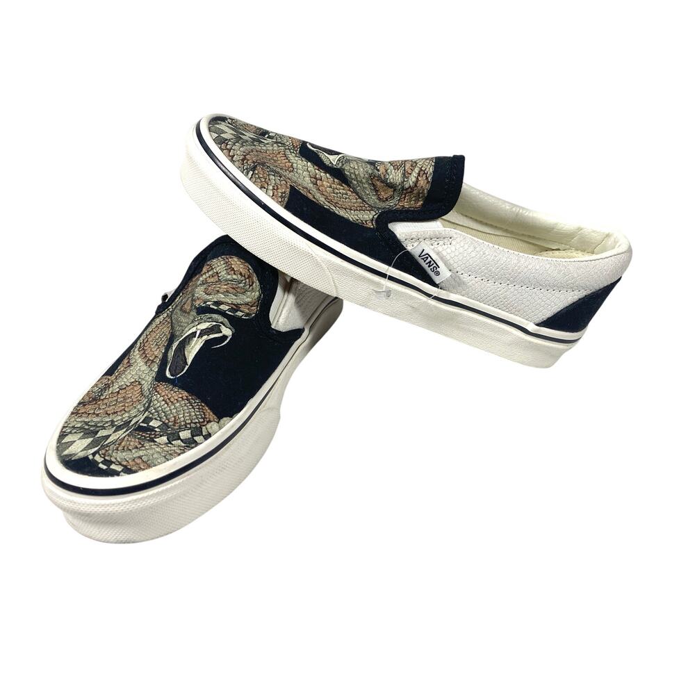 Vans Desert Cobra Snake Low Slip On Shoes Womens 5 Skater Grunge Y2K Reptile Mob - Picture 2 of 11